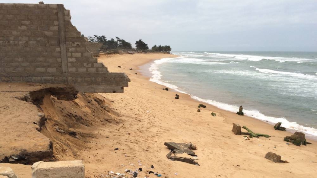 Coastal erosion effect