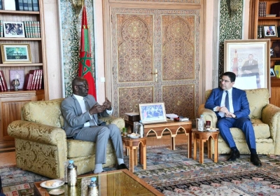 Nasser Bourita with Mohamed Salem Ould Marzouk