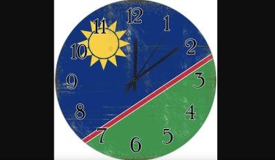 Clock-Namibia flag