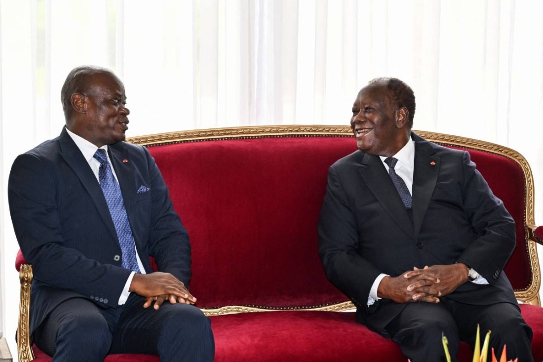 Brice Oligui Nguema with Alassane Ouatta