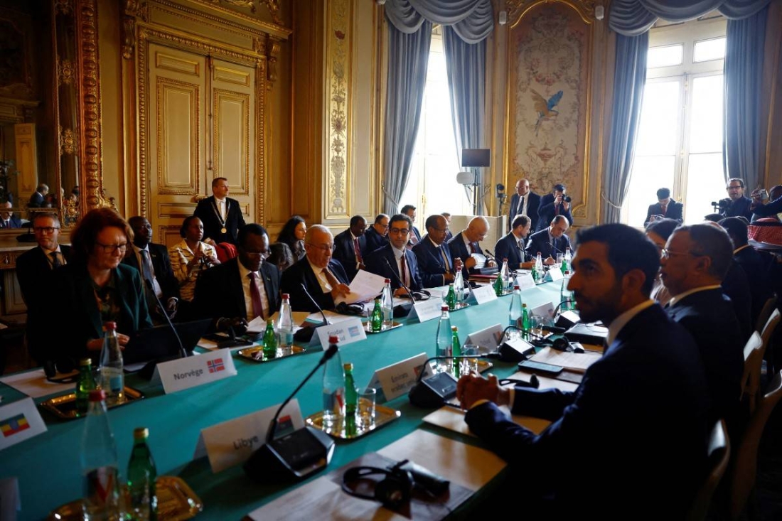 View of the opening of the humanitarian conference on Sudan