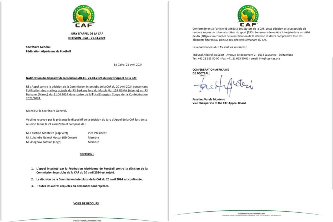 Verdict de la CAF