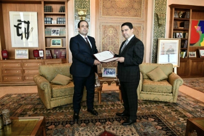 Nasser Bourita with Sami El Menfi