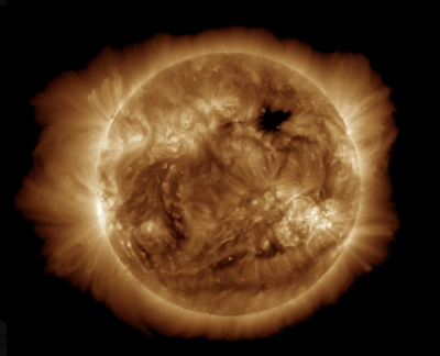 Terrifying image of the solar storm