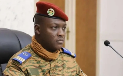 Le président de transition du Burkina Faso, le capitaine Ibrahim Traoré