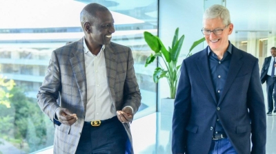 President Ruto with Tim Cook 