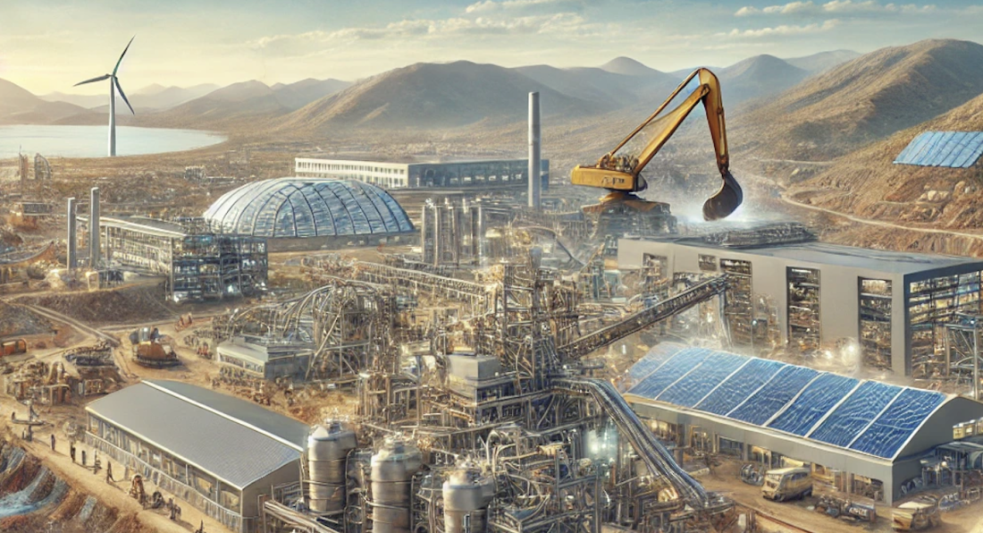 DALL-E Illustration - Extraction of Essential Minerals