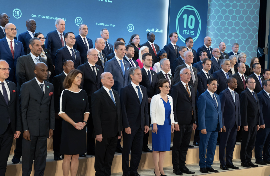 Photo de famille de la Coalition mondiale contre Daech