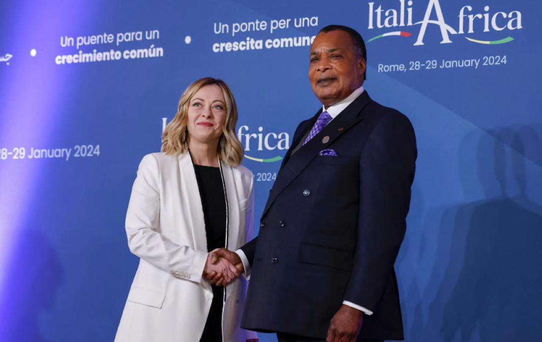 Giorgia Meloni - Denis Sassou-Nguesso