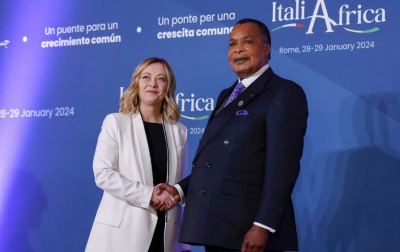 Giorgia Meloni - Denis Sassou-Nguesso