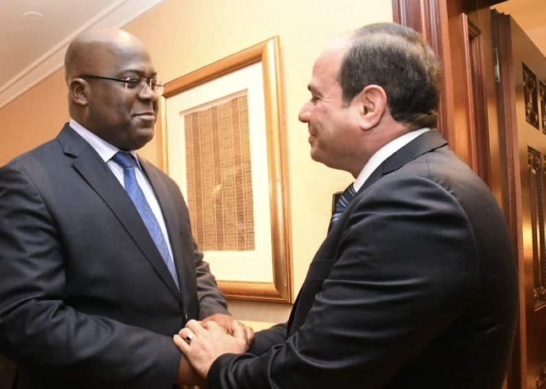 Tshisekedi saluting al-Siss