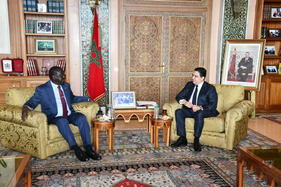 Raila Ondiga with Naser Bourita