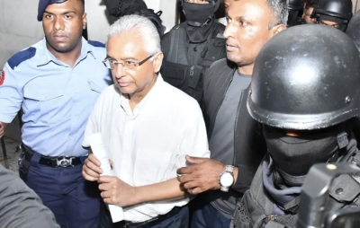 Former PM Pravind Jugnauth at the time of his arrest