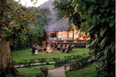The Gorilla Forest Lodge is located high in the Bwindi Forest.