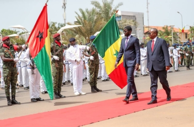 The Senegalese President Bassirou Diomaye Faye and his Bissau-Guinean counterpart Umaro Sissoco Embaló.







