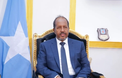 The Somali President, Hassan Sheikh Mohamud,