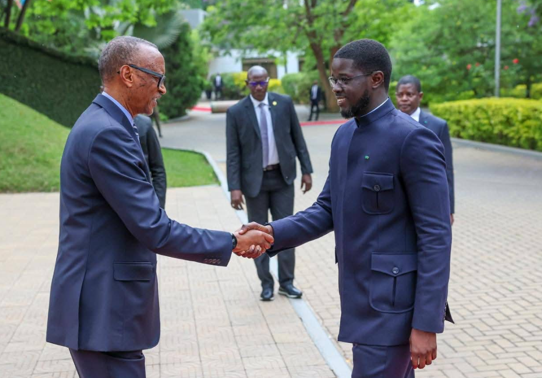 Senegalese President Bassirou Diomaye Faye and his Rwandan counterpart Paul Kagame