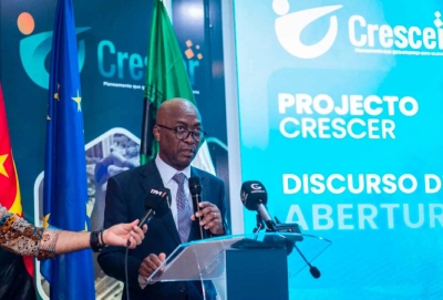 Minister of Planning Victor Hugo Guilherme during the launch of the $125 million Youth Employment Project in Angola
