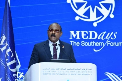 "Gaston Browne, Prime Minister of Antigua and Barbuda."
