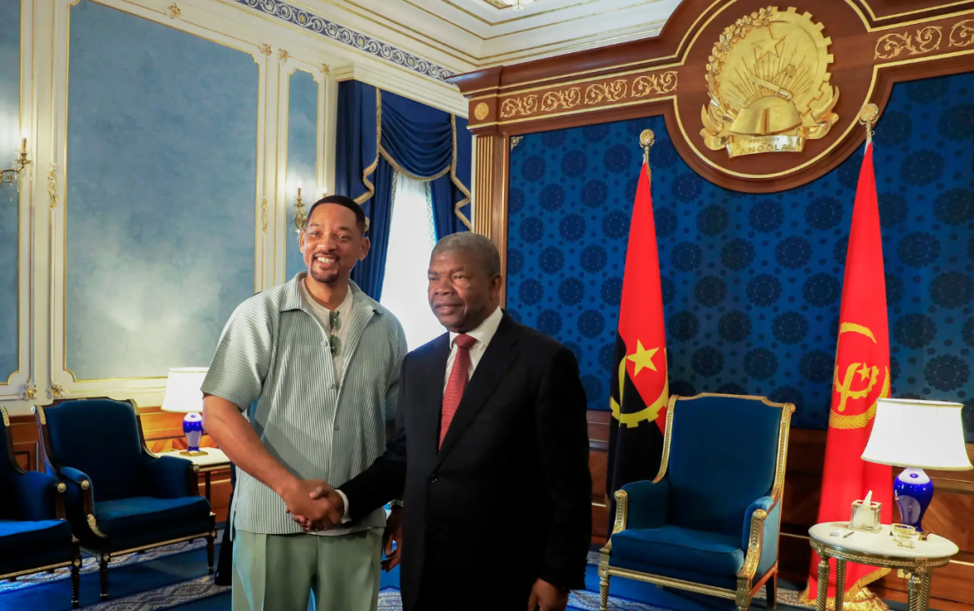 American actor and producer Will Smith and Angolan President João Lourenço