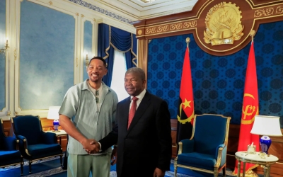 American actor and producer Will Smith and Angolan President João Lourenço