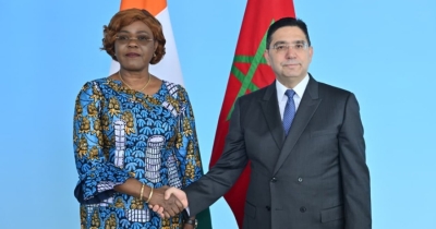 Moroccan Minister of Foreign Affairs Nasser Bourita and his Ivorian counterpart Nialé Kaba during her working visit to the Kingdom.