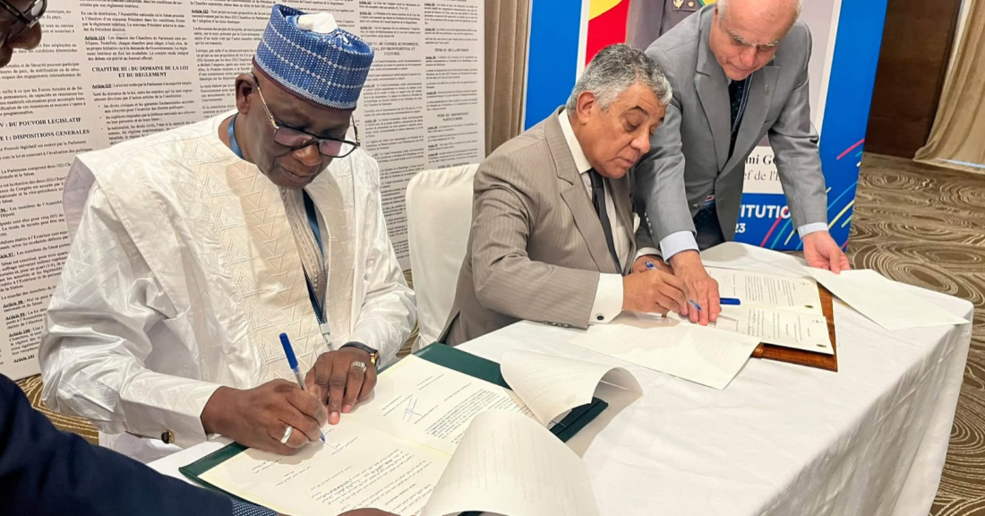 The Presidents of the Constitutional Courts of Mali and Morocco, Amadou Ousmane Touré and Mohammed Amine Benabdallah, signed a memorandum of understanding on October 21, 2026, aimed at strengthening cooperation between the two institutions.